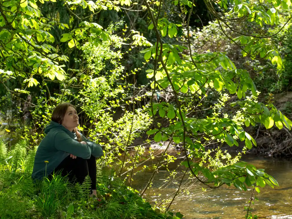 River Walk Girl By River