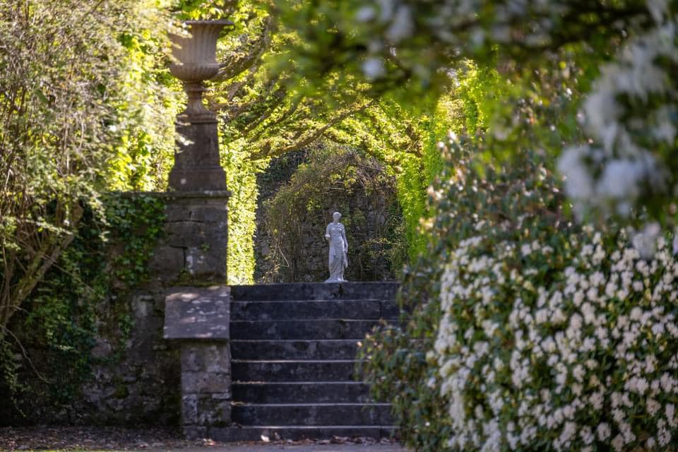 Statue in the formal gardens of Birr Castle